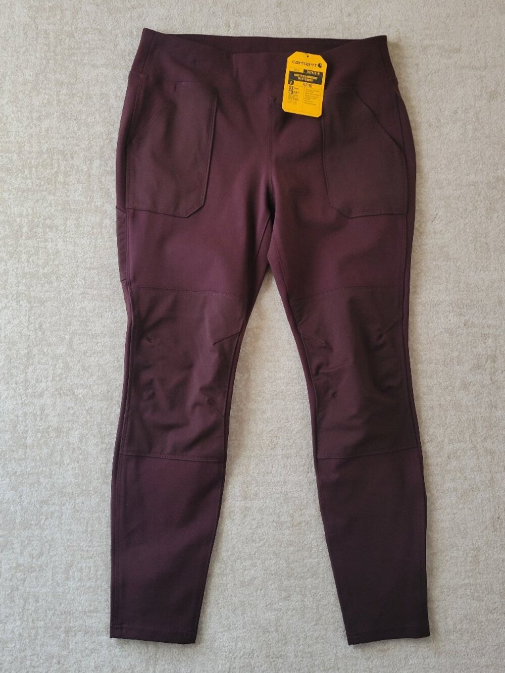 Carhartt Force Fitted Midweight Utility Legging Large 12-14 Women Maroon Utility